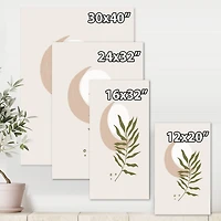 Designart - Abstract Geometrical Moon With Leaf II