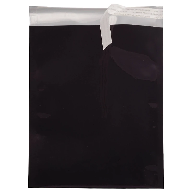 JAM Paper 6.25" x 7.875" Black Foil Open End Envelopes, 25ct.