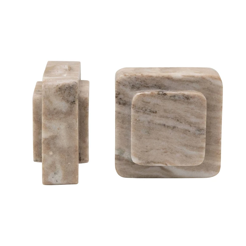 Hello Honey® Square Marble Bookends Set