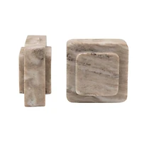 Hello Honey® Square Marble Bookends Set
