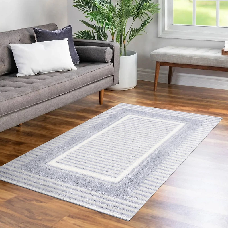 3ft. x 5ft. Blue Border Area Rug by Ashland®