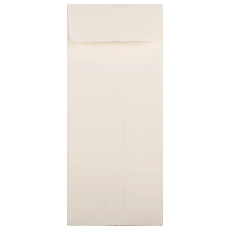 JAM Paper 4.5" x 10.37" Natural White Wove Policy Business Strathmore Envelopes, 25ct.