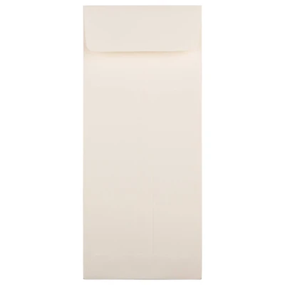 JAM Paper 4.5" x 10.37" Natural White Wove Policy Business Strathmore Envelopes, 25ct.