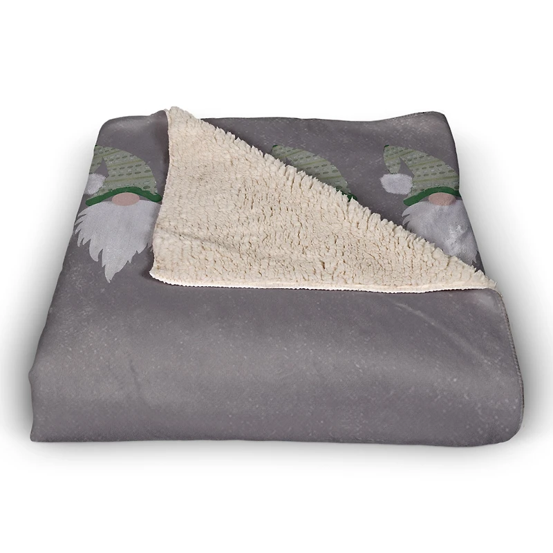 Gnome For Holidays 50x60 Sherpa Fleece Blanket