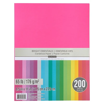 Bright Essentials 8.5" x 11" Cardstock Paper by Recollections™, 200 Sheets