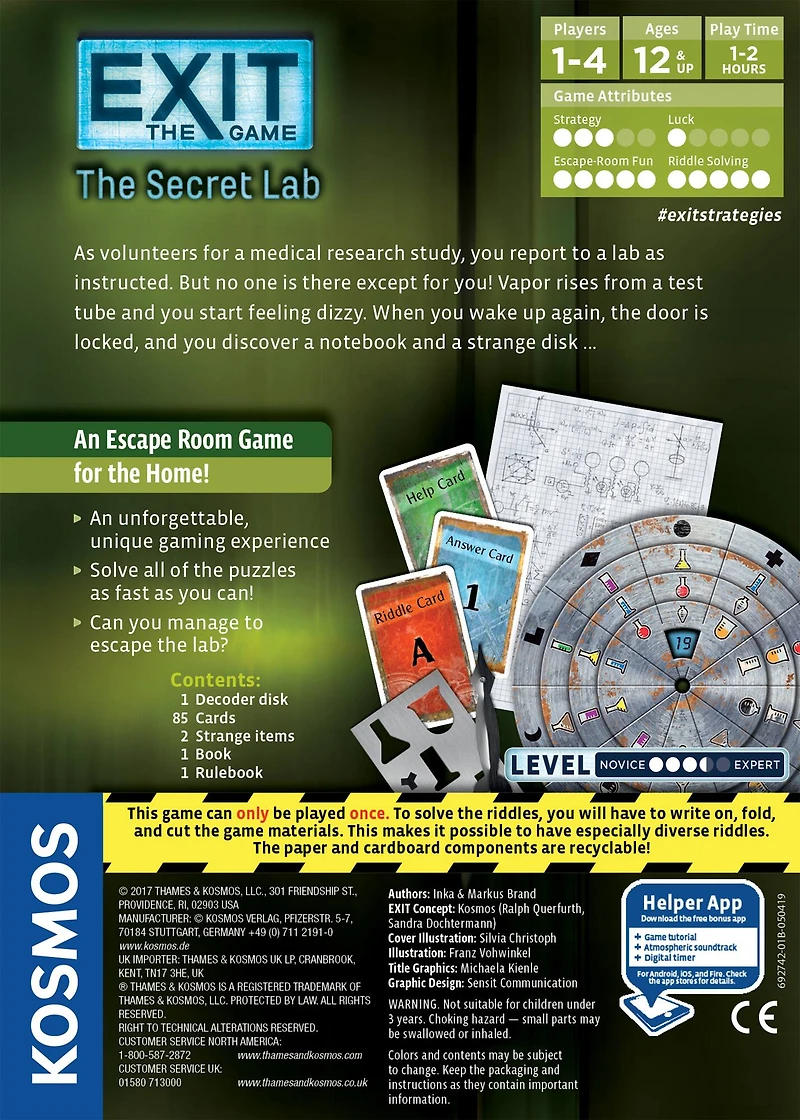 Thames & Kosmos EXIT: The Secret Lab Game