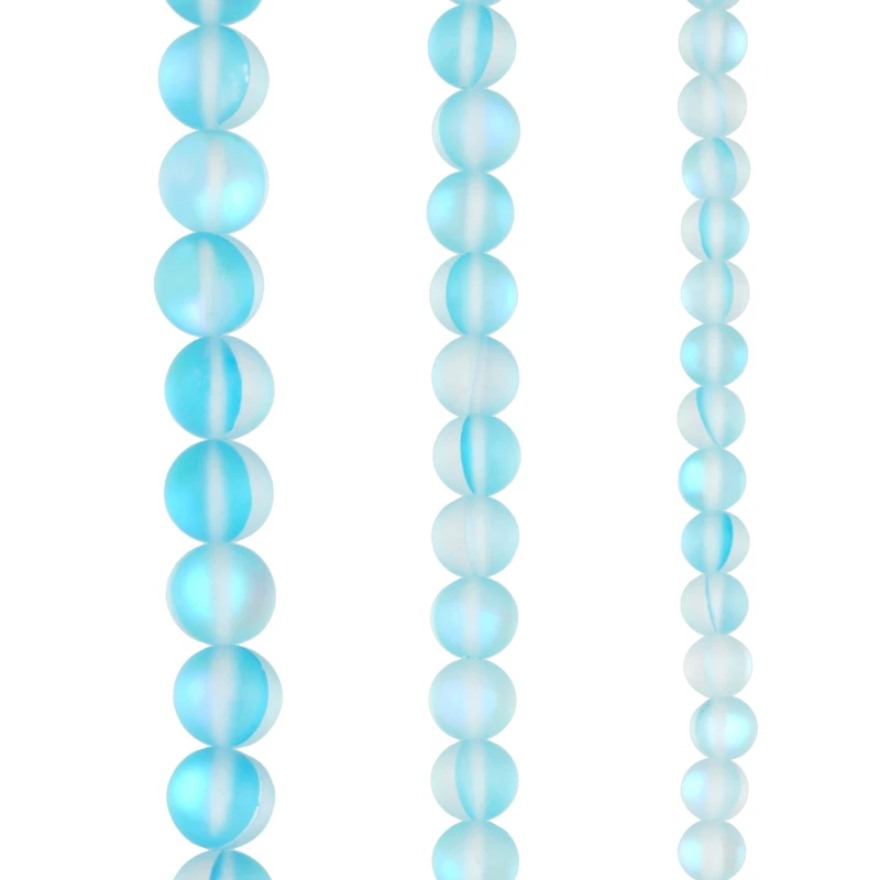 Aqua Matte Glass Round Beads by Bead Landing™