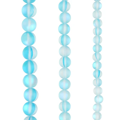 Aqua Matte Glass Round Beads by Bead Landing™