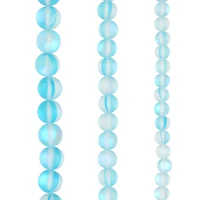 Aqua Matte Glass Round Beads by Bead Landing™