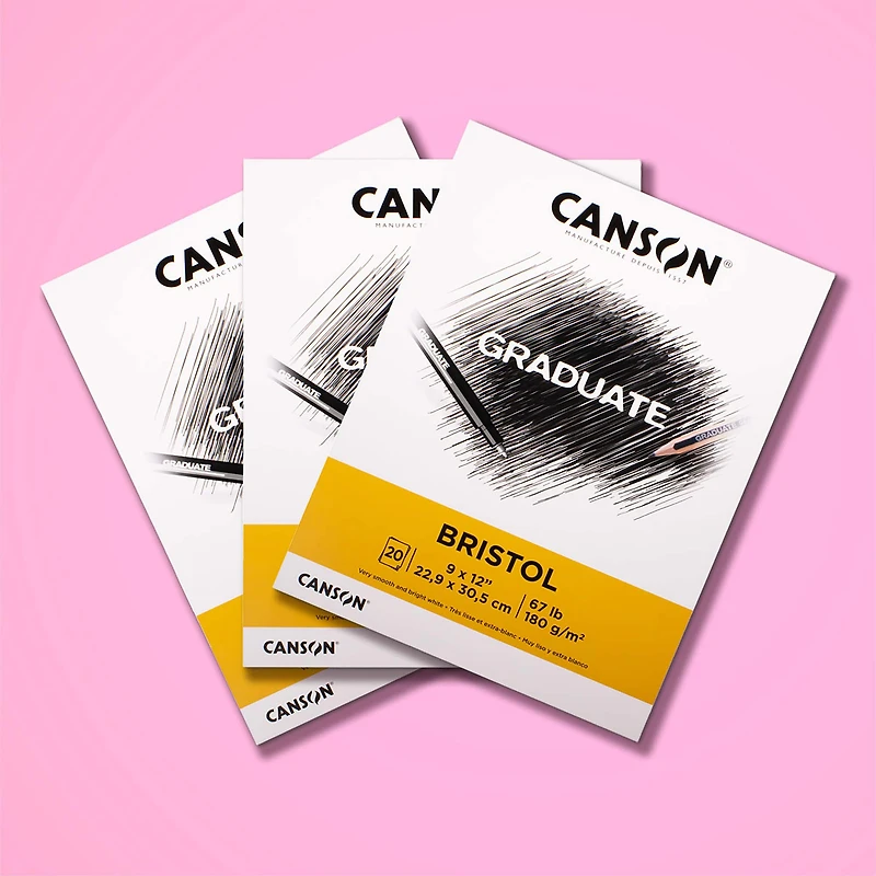 Canson® Graduate Foldover Bristol Pad, 9" x 12"