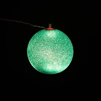 7" Green Lighted Twinkling Christmas Hanging Decor
