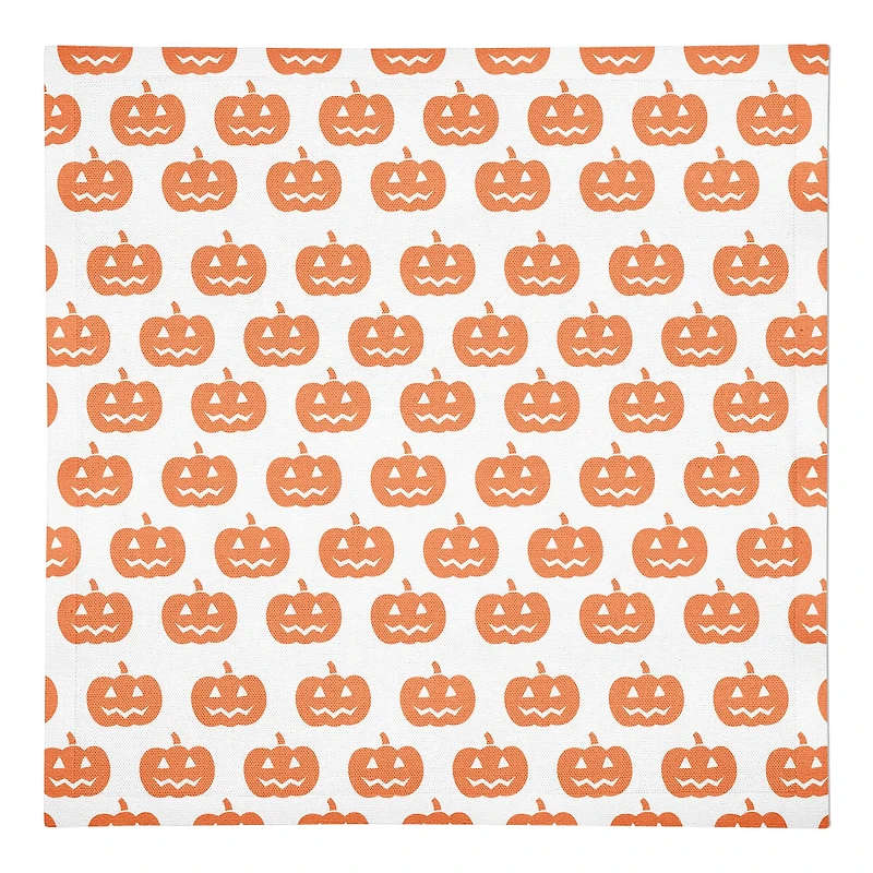 Jackolantern Pattern 10" x 10" Cotton Twill Napkin