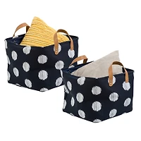 Honey Can Do Coastal Collection Canvas Scribble Tote Set