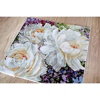 Letistitch White Roses Counted Cross Stitch Kit