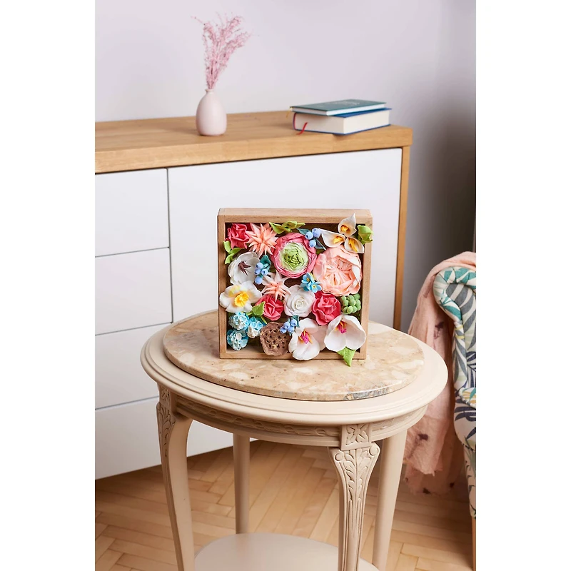 OKTO DIY Wood & Craft Romance Flowers Clay Kit