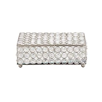 Silver Crystal Glam Jewelry Box