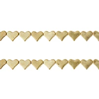 12 Pack: Gold Metal Heart Beads, 6mm by Bead Landing™