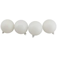 60ct. 2.5" 4-Finish Winter White Shatterproof Ball Ornaments