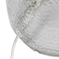 Lalia Home 20" Smokey Gray Hammered Glass Jar Table Lamp