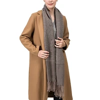 Glitzhome® 73" Gray Scarf with Tassels