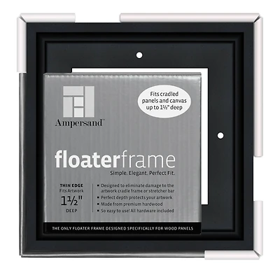 Ampersand™ Black 1.5" Depth Face Thin Edge Floaterframe