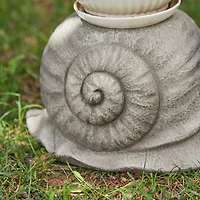 Glitzhome® 16.25" Snail Garden Statue Planter Stand