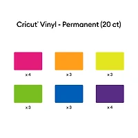 Cricut® Permanent Vinyl, Bright Rainbow Sampler