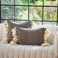 Hello Honey® Cotton Chenille Lumbar Pillow with Tassels