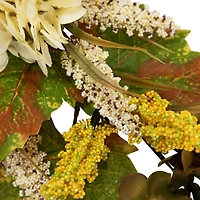 5ft. Flowers with Wheat Artificial Fall Harvest Garland