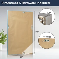 Head West 30" Silver Metro Beaded Glass Framed Vanity Mirror