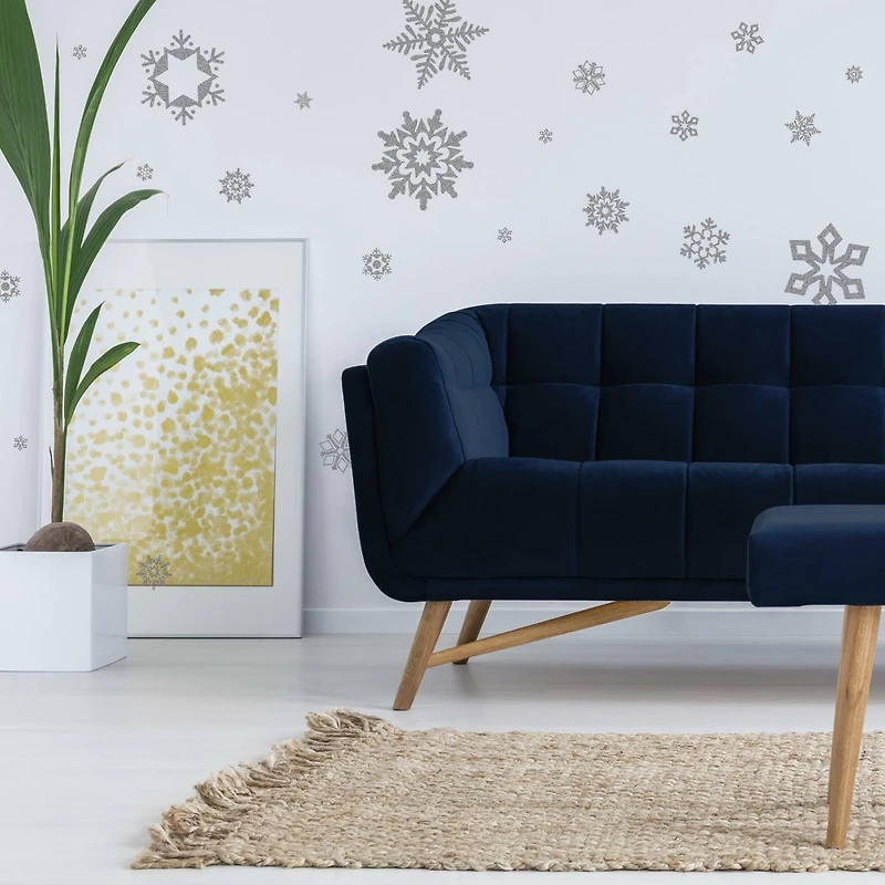 RoomMates Glitter Snowflakes Peel & Stick Wall Decals