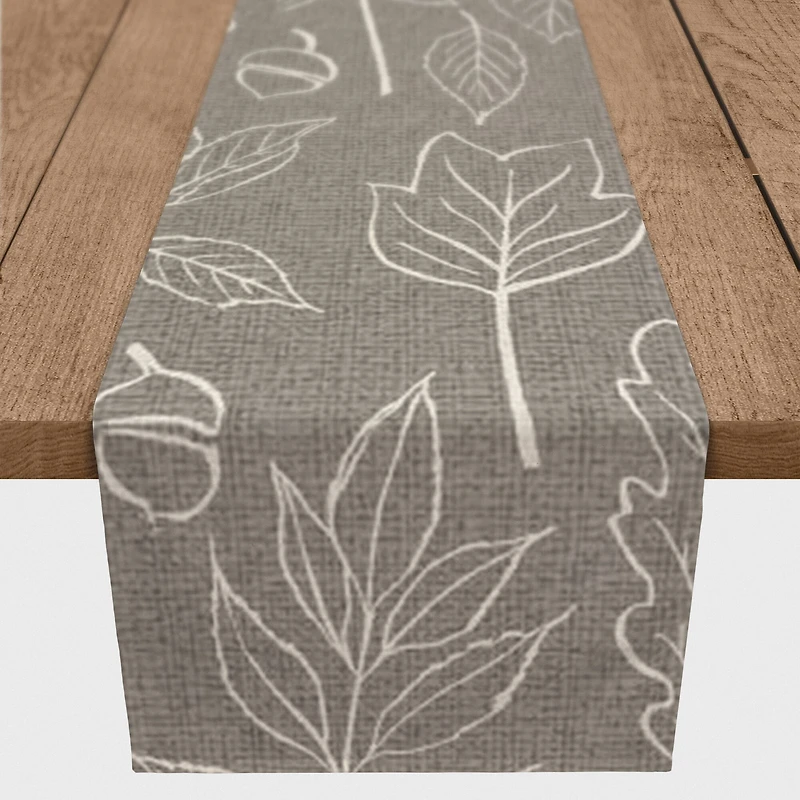 72'' Leaf Pattern Cotton Twill Runner
