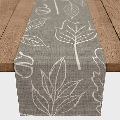 72'' Leaf Pattern Cotton Twill Runner