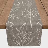 72'' Leaf Pattern Cotton Twill Runner