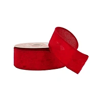 1.5" x 25ft. Red Velvet Wired Ribbon by Celebrate It®