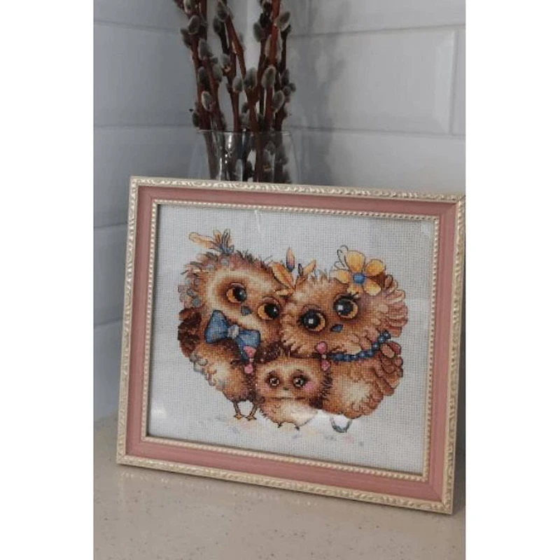 MP Studia Bird Family Cross Stitch Kit