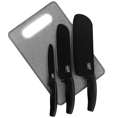 Gibson Home® Edge Craft Nonstick Stainless Steel Cutlery Set with Cutting Board