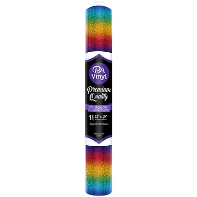 PA Vinyl Iron-On Sparkle Vinyl, Rainbow