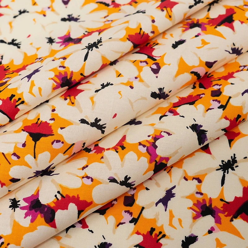 SINGER Orange Butterfly Cotton Fabric Bundle