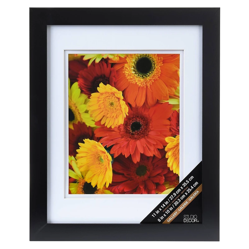 Gallery Black Wall Frame with Double Mat by Studio Décor