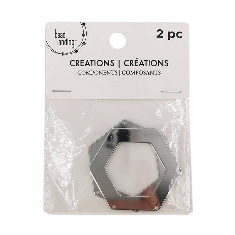 Hexagon Connectors by Bead Landing™ Creations, 44.5mm