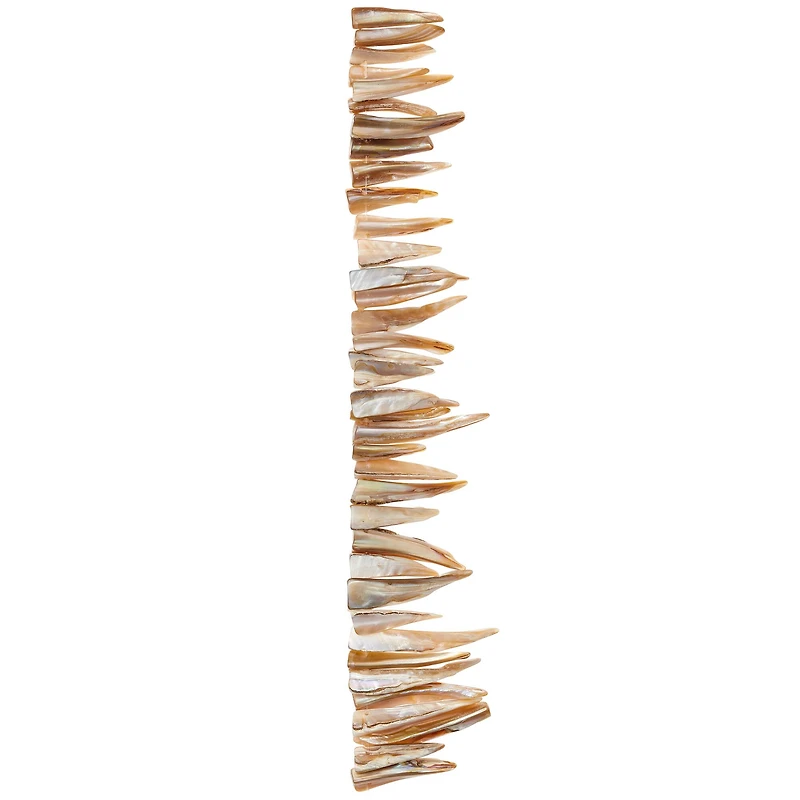 12 Pack: Tan Shell Stick Beads, 28mm by Bead Landing™