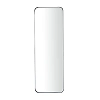 Black Metal Wall Mirror with Thin Frame 12" x 2" x 36"