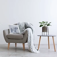 Stupell Industries Blue Elephant Geometric Diamond Pattern Throw Pillow, 18" x 18"