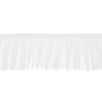 2" White Pleat Tulle with Pearl Bead Trim by Celebrate It®