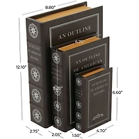American History Faux Leather Faux Book Box Set