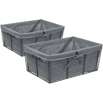 Sorbus 17" Wire Baskets with Removable Liner, 2ct.