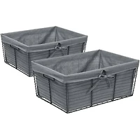 Sorbus 17" Wire Baskets with Removable Liner, 2ct.