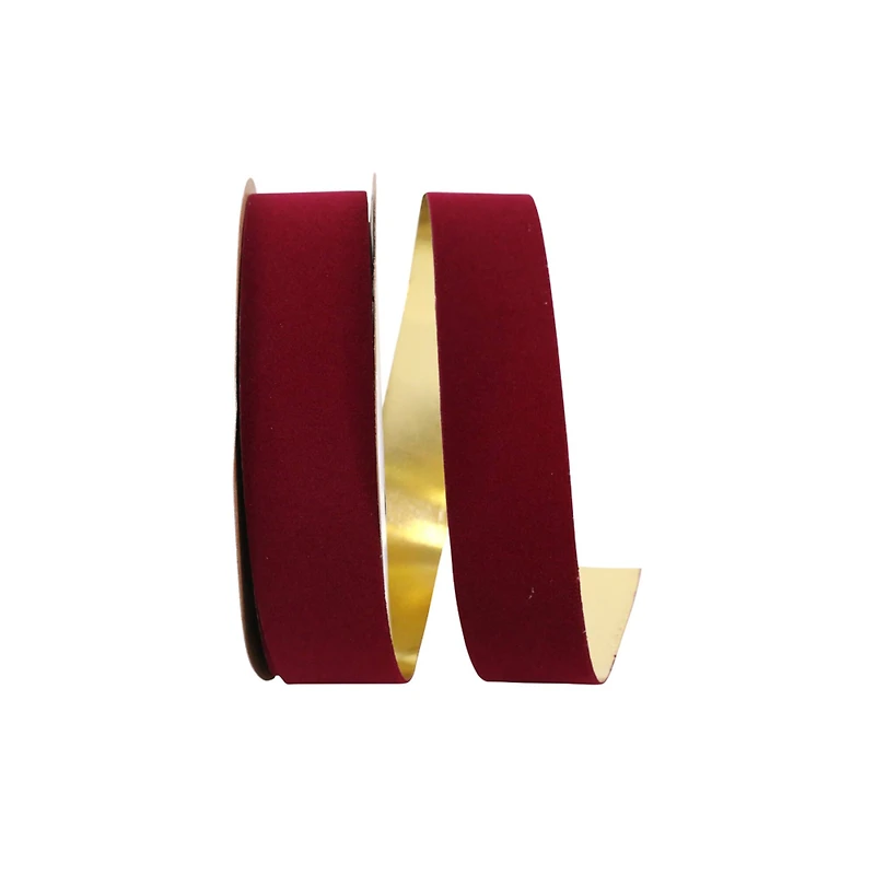 JAM Paper 1.375" x 25yd. Velvet Gold Back Ribbon