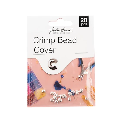 John Bead Must Have Findings 3mm Bead Crimp Covers, 20ct.